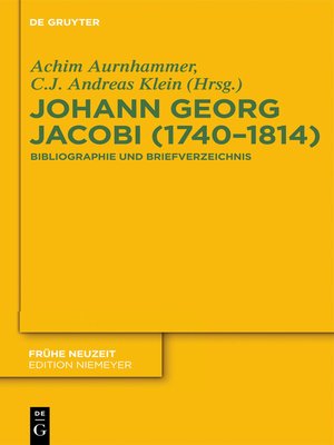 cover image of Johann Georg Jacobi (1740–1814)